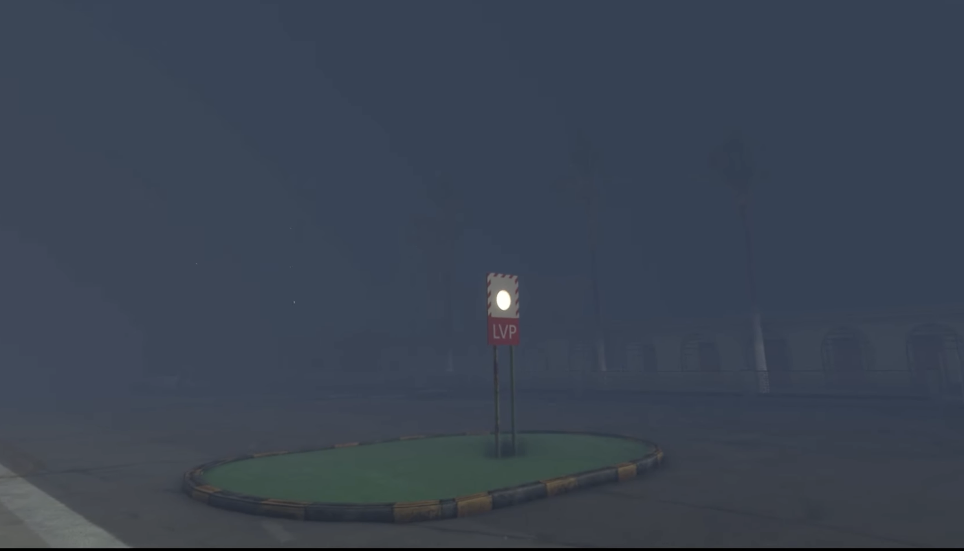 GCXO Tenerife North in low visibility conditions with fog obscuring the field